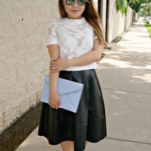 ASOS Black Faux Leather Skirt